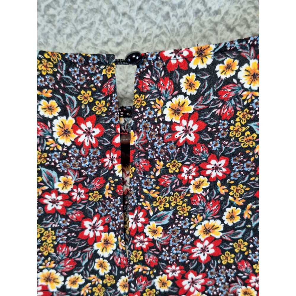 Time and Tru Blouse Womens XL‎ Floral Peplum Bell Sleeve Boho Cottagecore Cute - Picture 6 of 8
